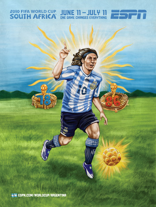 Argentinas Lionel Messi World Cup Mural