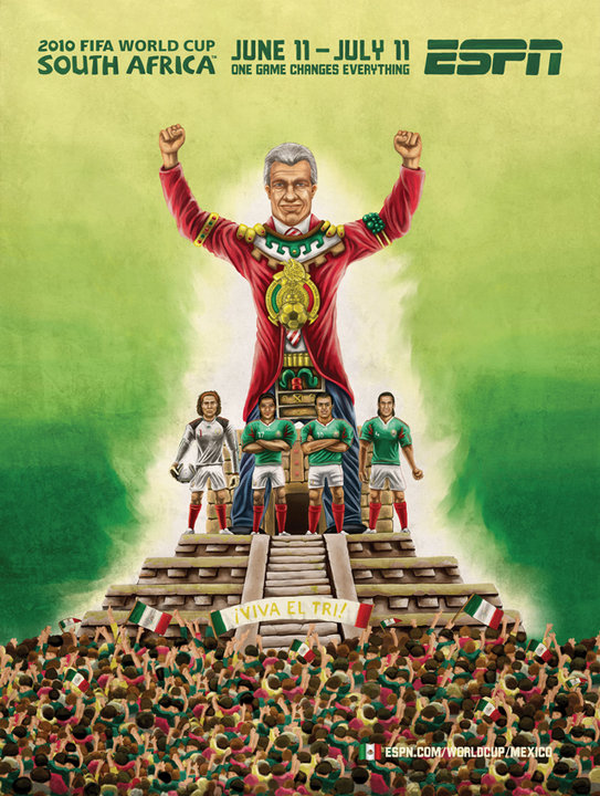 Mexico Aztec Pyramid World Cup Mural 2010