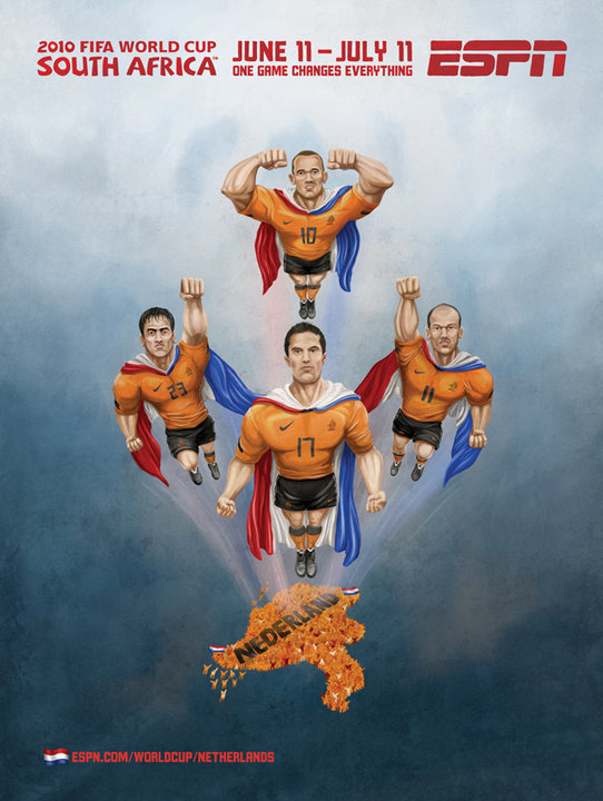 Netherlands Superman World Cup Mural ESPN