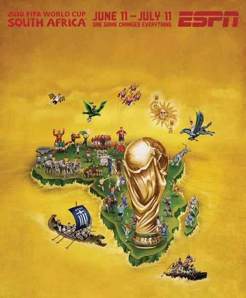 ESPN Mural For 2010 Worldcup All 32 Nations