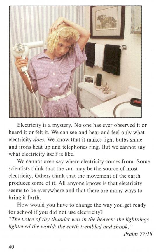 Bob Jones Textbook Explanation of Electricity