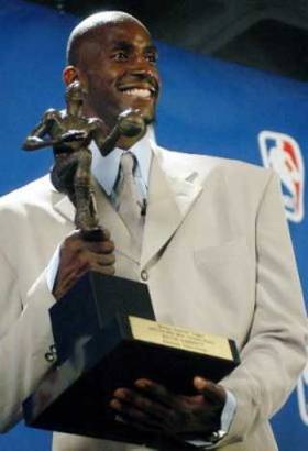 Garnett with MVP Trophy