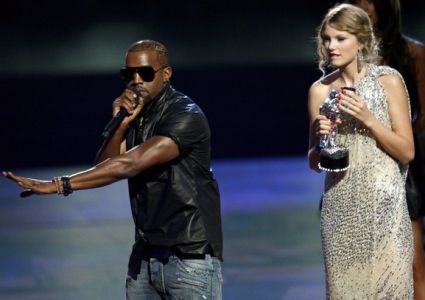 Kanye West and Taylor Swift at the VMAs