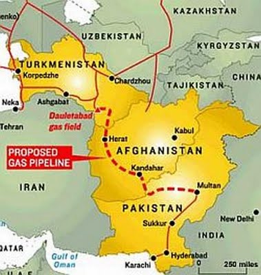 Map of the Trans-Afghanistan Oil Pipeline