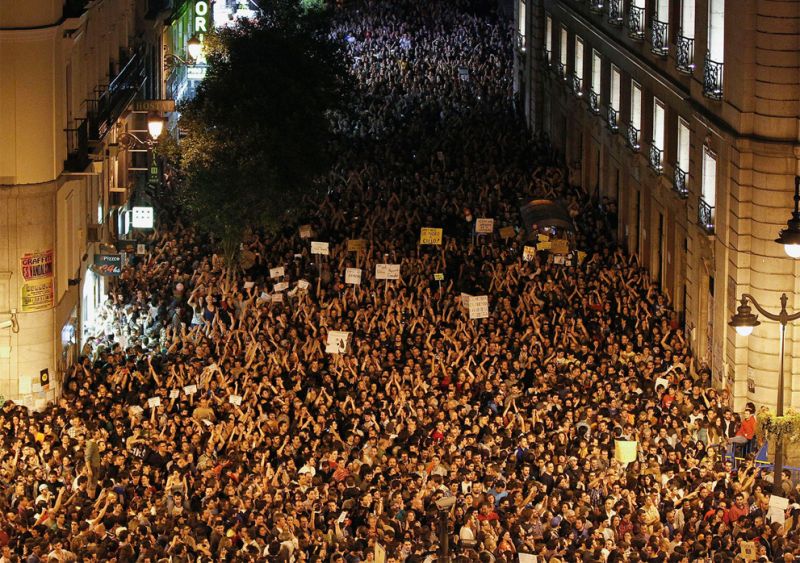 Protest In Spanish Square Picture