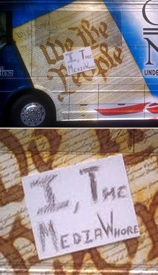 Sarah Palins Bus Gets Tagged Picture