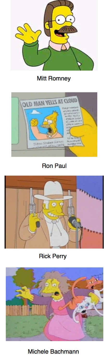 If The Republican Presidential Candidates Were Simpsons Characters Comic