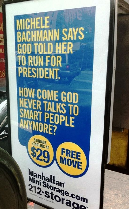 Michele Bachmann Talks To God Why Doesn't God Talk To Smart People?