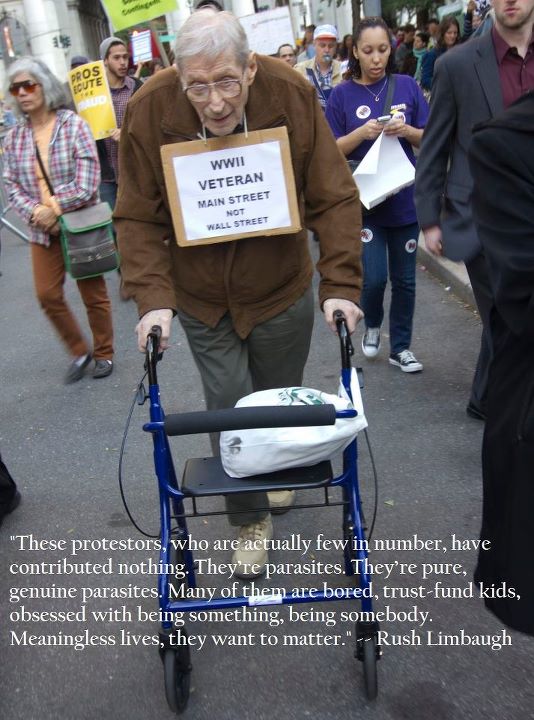 A World War 2 Veteran Joins Occupy Wall Street