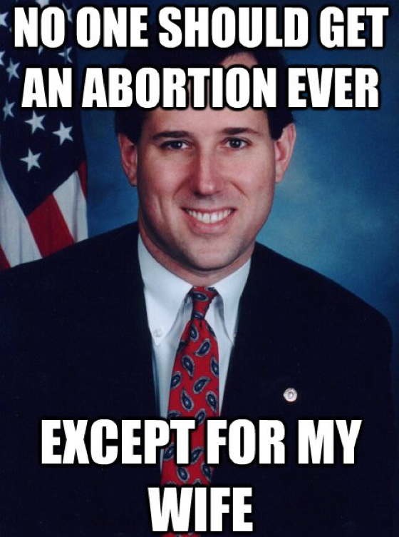The Hypocrisy Of Rick Santorum On Abortion