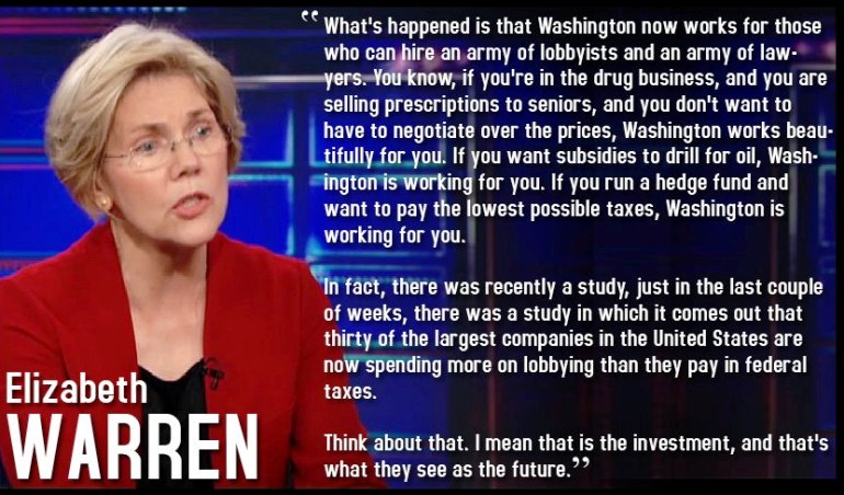 Elizabeth Warren Corporate Lobbying