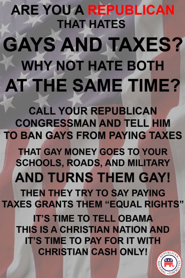 Ban Gays Paying Taxes