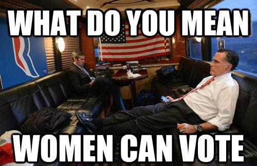 Mournful Mitt Romney Meme Woman Can Vote