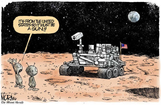 Best Political Cartoons 2012 American Guns