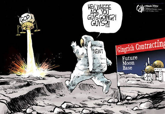 Best Political Cartoons 2012 Newt