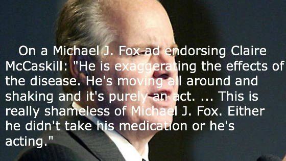 Rush Limbaugh Quotes Michael J Fox