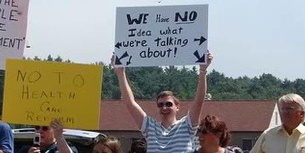 No Idea Ridiculous Protest Sign