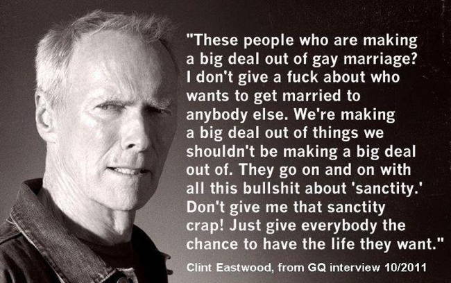 Gay Marriage Clint Eastwood