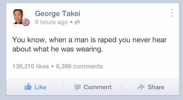 George Takei On Rape