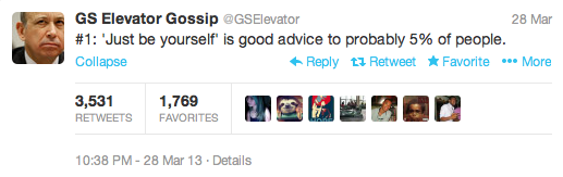 GS Elevator Gossip Advice