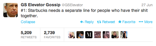 GS Elevator Gossip Starbucks