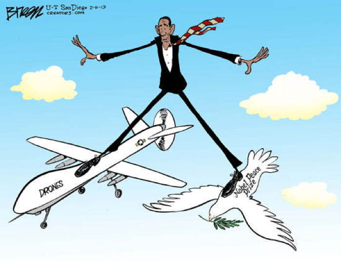 2013 Political Cartoons Obama Drones