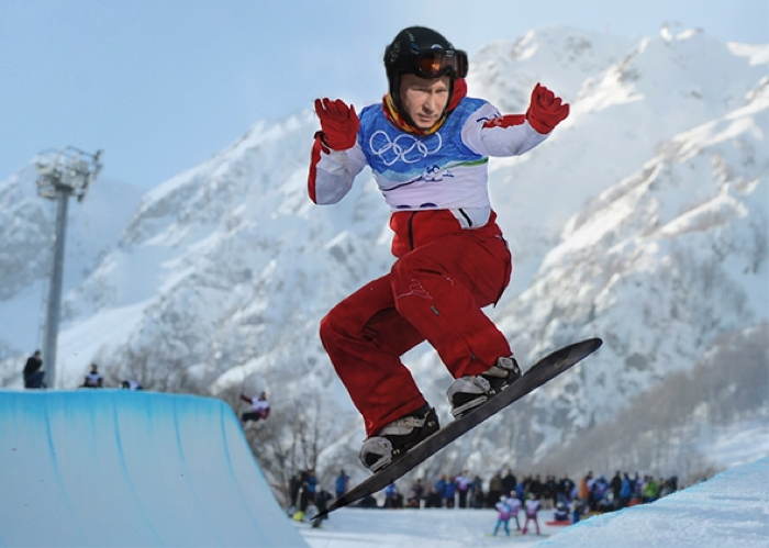 Putin Snowboarding