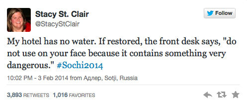 Sochi Tweets Dangerous