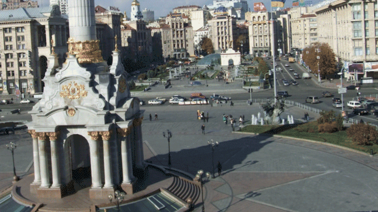 Ukraine Before After Independence Square