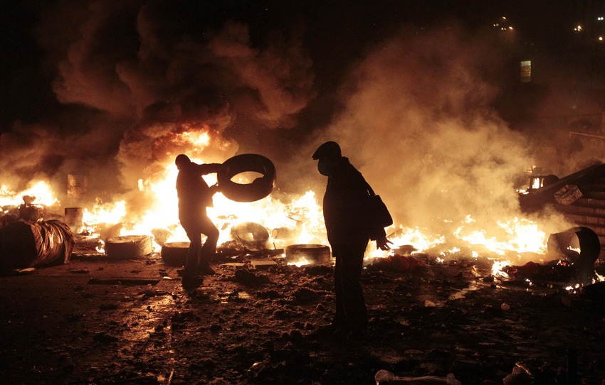 Ukraine Uprising Flames
