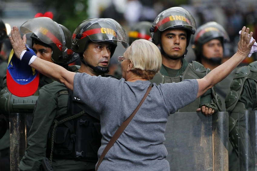 Venezuela Protests Opposition Woman