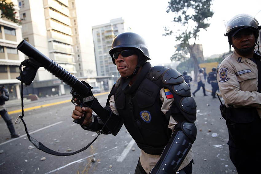 Venezuela Protests Riot Police