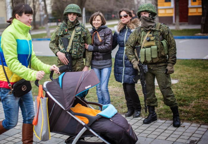 Crimea Occupation Women Stroller