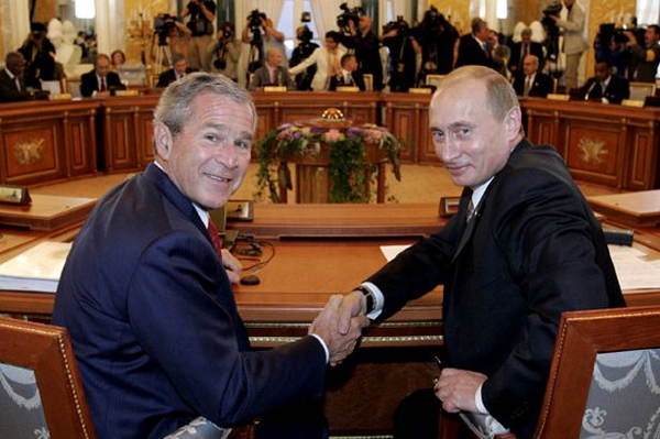 Putin Bush Handshake