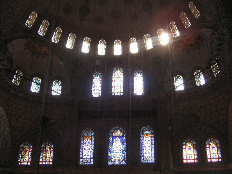 Inside the blue mosque