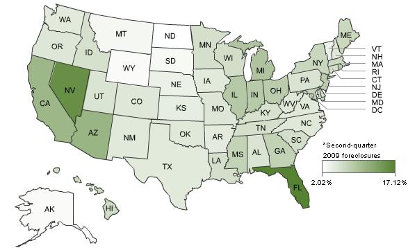 Foreclosure Rates In The United States By State