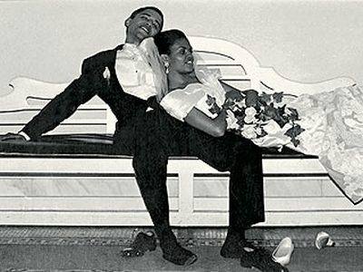 Barack and Michelle Obama Wedding Photograph