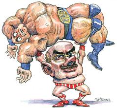 waxman-political-wrestling-comic Wrestling as Politics Comic
