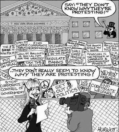 The Message Of Occupy Wall Street Political Cartoon