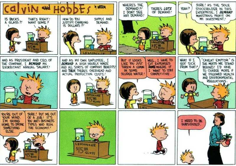 Calvin And Hobbes On Bailouts