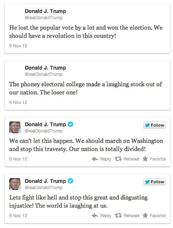 trump-loser Trump Tweets