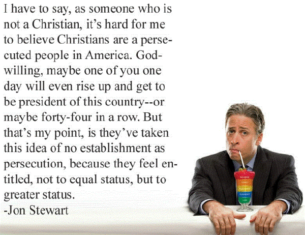 Jon Stewart on Christians in America