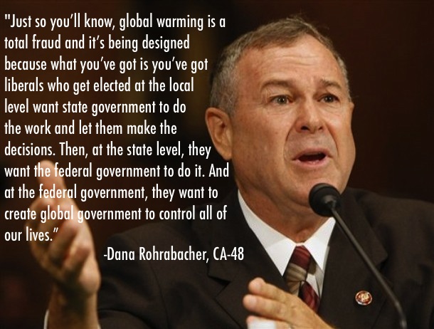 GOP Science Quotes Dana Rohrabacher
