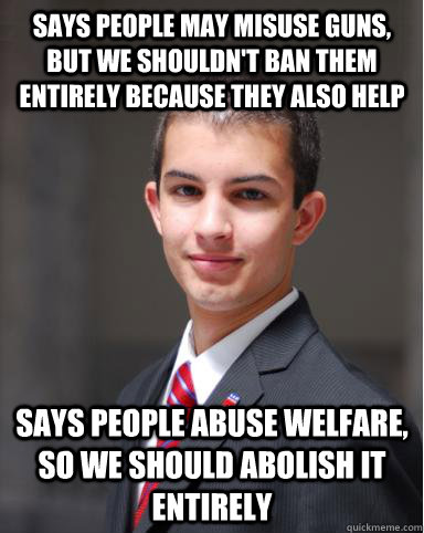 College Conservative Guns Welfare