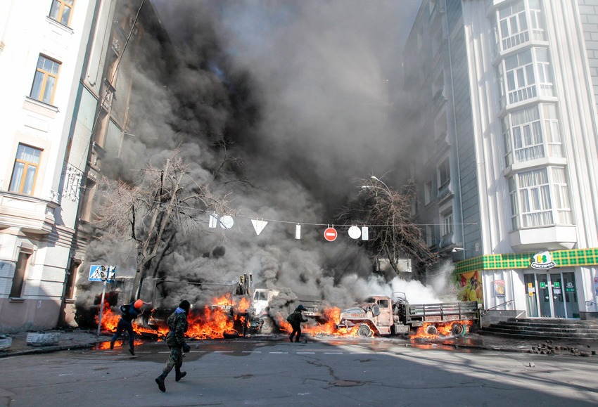 Ukraine Uprising Smoke